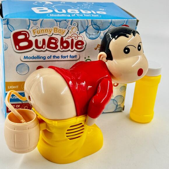 Funny Boy Automatic Farting Bubble Maker Toy with Music and Lights HILARIOUS - Picture 1 of 4